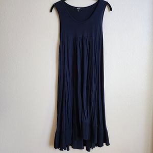 Navy Tank Dress Midi Length Size Large